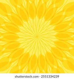 Fondo de diseño de mandala de flor de sol de hoja
