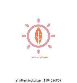 leaf and sun logo designs for web businesses