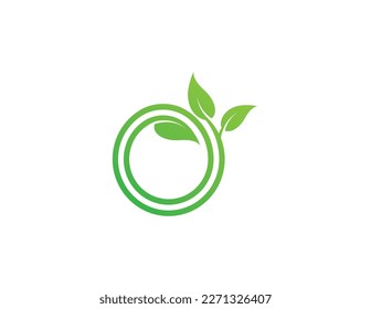 Leaf Swirl Logotipo Símbolo de concepto símbolo símbolo de símbolo Diseño de elemento. Ecología, Cosméticos, Spa, Salón de belleza, Boutique, Productos Naturales, Logotipo Orgánico. Plantilla de ilustración de vector