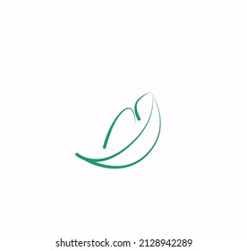 leaf symbol for beauty logo or herbal drink