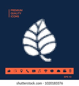 Leaf symbol - halftone logo