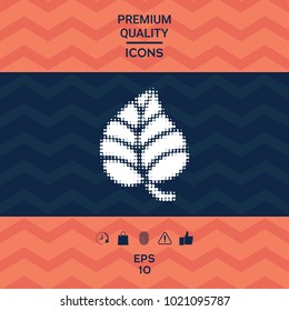 Leaf symbol - halftone logo
