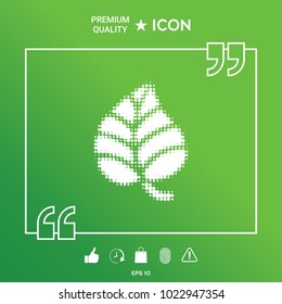 Leaf symbol - halftone logo