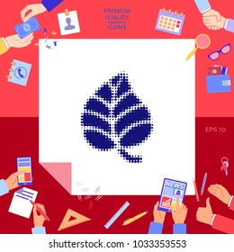 Leaf symbol - halftone logo