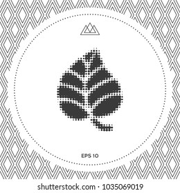Leaf symbol - halftone logo