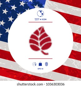 Leaf symbol - halftone logo