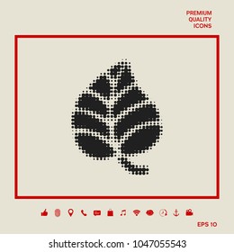 Leaf symbol - halftone logo