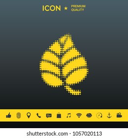 Leaf symbol - halftone logo