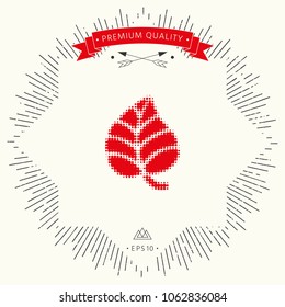 Leaf symbol - halftone logo