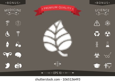 Leaf symbol - halftone logo