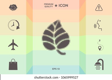 Leaf symbol - halftone logo
