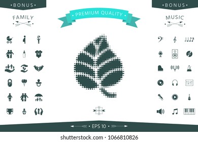 Leaf symbol - halftone logo