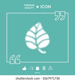 Leaf symbol - halftone logo