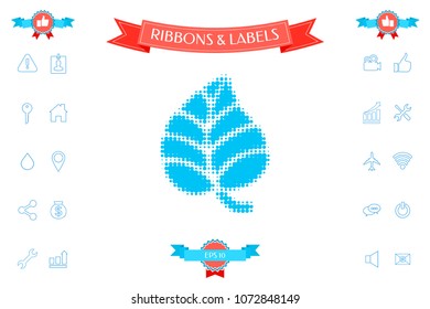 Leaf symbol - halftone logo