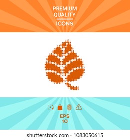 Leaf symbol - halftone logo