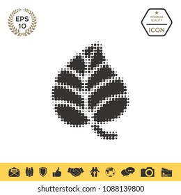 Leaf symbol - halftone logo
