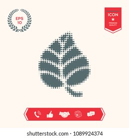 Leaf symbol - halftone logo