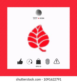 Leaf symbol - halftone logo