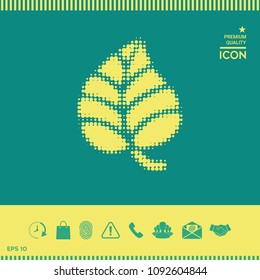 Leaf symbol - halftone logo