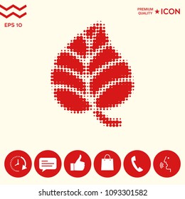 Leaf symbol - halftone logo