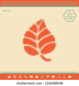Leaf symbol - halftone logo