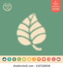 Leaf symbol - halftone logo