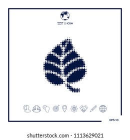 Leaf symbol - halftone logo