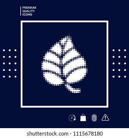Leaf symbol - halftone logo