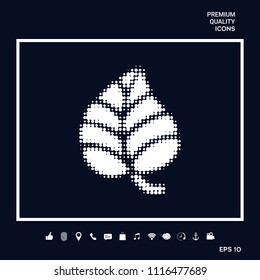 Leaf symbol - halftone logo