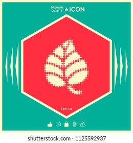 Leaf symbol - halftone logo
