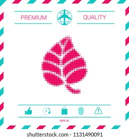 Leaf symbol - halftone logo