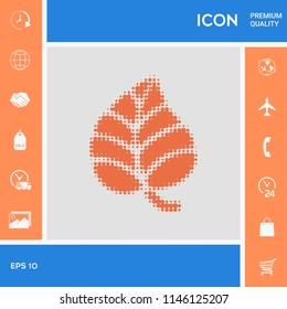Leaf symbol - halftone logo