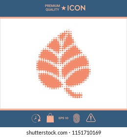 Leaf symbol - halftone logo