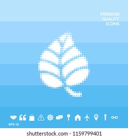 Leaf symbol - halftone logo
