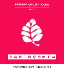 Leaf symbol - halftone logo