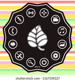 Leaf symbol - halftone logo