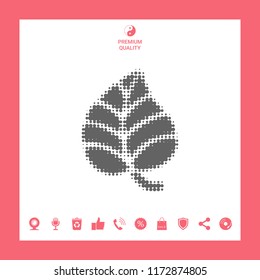Leaf symbol - halftone logo