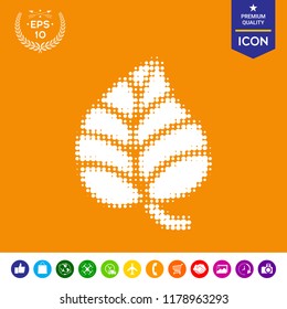 Leaf symbol - halftone logo