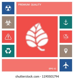 Leaf symbol - halftone logo