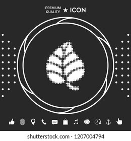 Leaf symbol - halftone logo