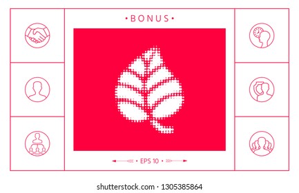 Leaf symbol - halftone logo
