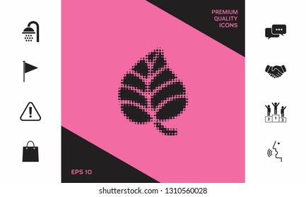 Leaf symbol - halftone logo
