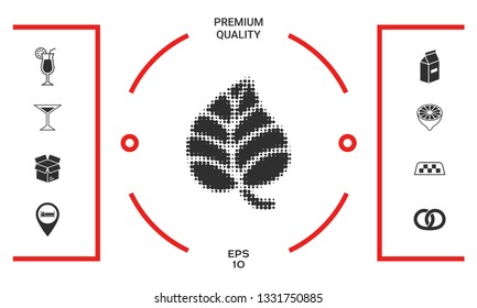 Leaf symbol - halftone logo