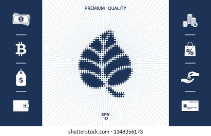 Leaf symbol - halftone logo