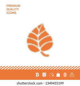 Leaf symbol - halftone logo