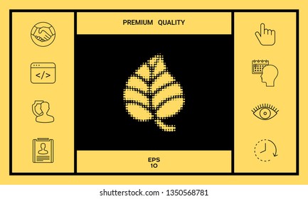 Leaf symbol - halftone logo