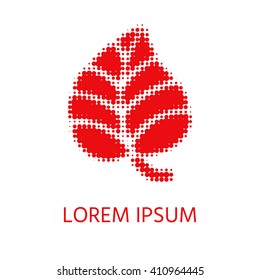 Leaf symbol - halftone logo.