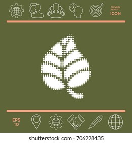 Leaf symbol - halftone logo