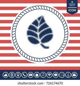 Leaf symbol - halftone logo