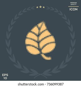 Leaf symbol - halftone logo